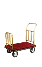 Carrinho para Transporte de Malas TM03 – Aço Carbono e Carpete – Tomberlin Meta Descrição (SEO)O Carrinho de Malas TM03 da Tomberlin une agilidade e robustez para o seu hotel. Estrutura em aço carbono, compensado 18mm com carpete e perfil anti-impacto. Confira! Descrição do ProdutoAgilidade e Praticidade no AtendimentoO Carrinho para Transporte de Malas TM03 da Tomberlin é a opção ideal para operações hoteleiras que exigem um equipamento mais dinâmico e fácil de manobrar. Com uma altura mais compacta, ele é perfeito para o transporte rápido de bagagens tradicionais, oferecendo a mesma robustez e sofisticação visual dos modelos maiores da linha.Estrutura Reforçada para o Dia a Dia Projetado para garantir total estabilidade e resistência, o chassi do carrinho é fabricado em aço carbono de alta durabilidade. A base conta com um sólido compensado multilaminado de 18 mm fixado sob as estruturas, criando um suporte perfeito para as malas. A finalização do metal é feita com pintura eletrostática a pó, que blinda o equipamento contra a oxidação e o desgaste contínuo. Cuidado com a Bagagem e o AmbienteRevestimento Macio: A plataforma possui revestimento em carpete, acomodando as malas com total segurança e prevenindo deslizamentos durante a movimentação. Proteção Anti-impacto: Para evitar danos indesejados nas portas e paredes do seu estabelecimento, o modelo é contornado por um acabamento em perfil PVC de 30mm, que funciona como um excelente sistema anti-impacto. Especificações Técnicas:Modelo: Carrinho para transporte de malas TM03 Estrutura: Aço carbono com base em compensado multilaminado de 18 mm Acabamento da Base: Revestimento em carpete (consulte a disponibilidade de cores) Proteção Lateral: Perfil PVC 30mm anti-impacto Pintura: Eletrostática a pó (consulte a disponibilidade de cores) Dimensões: Comprimento 99 cm | Largura 64 cm | Altura 102 cm Peso: 43,1 kg